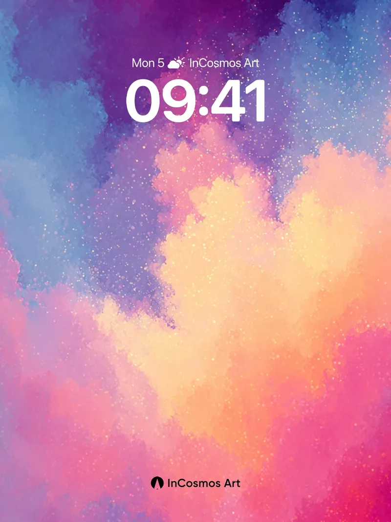 Luminous Cloud Burst Wallpaper with Cosmic Dust