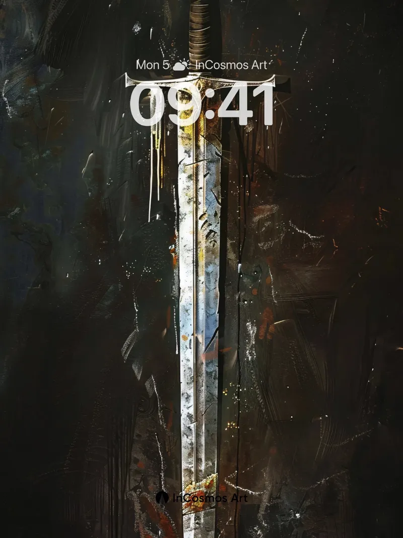 Crimson Echo Wallpaper with Blood-Stained Blade