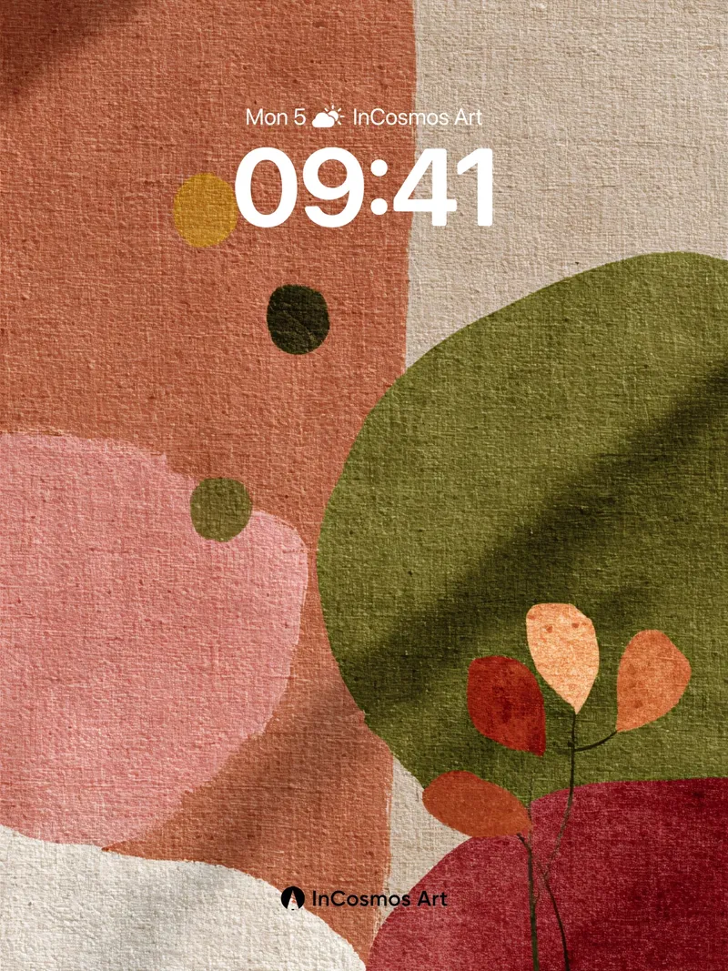 Earthy Hush Wallpaper with Whispering Leaves