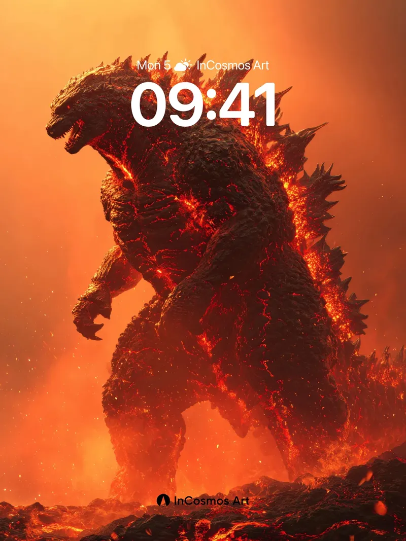 Inferno Titan Wallpaper with Molten Spines