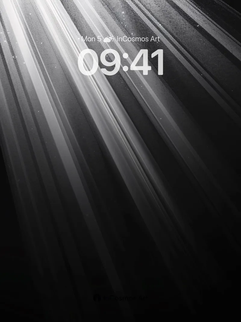 Silent Beam Wallpaper with Starlight Veins