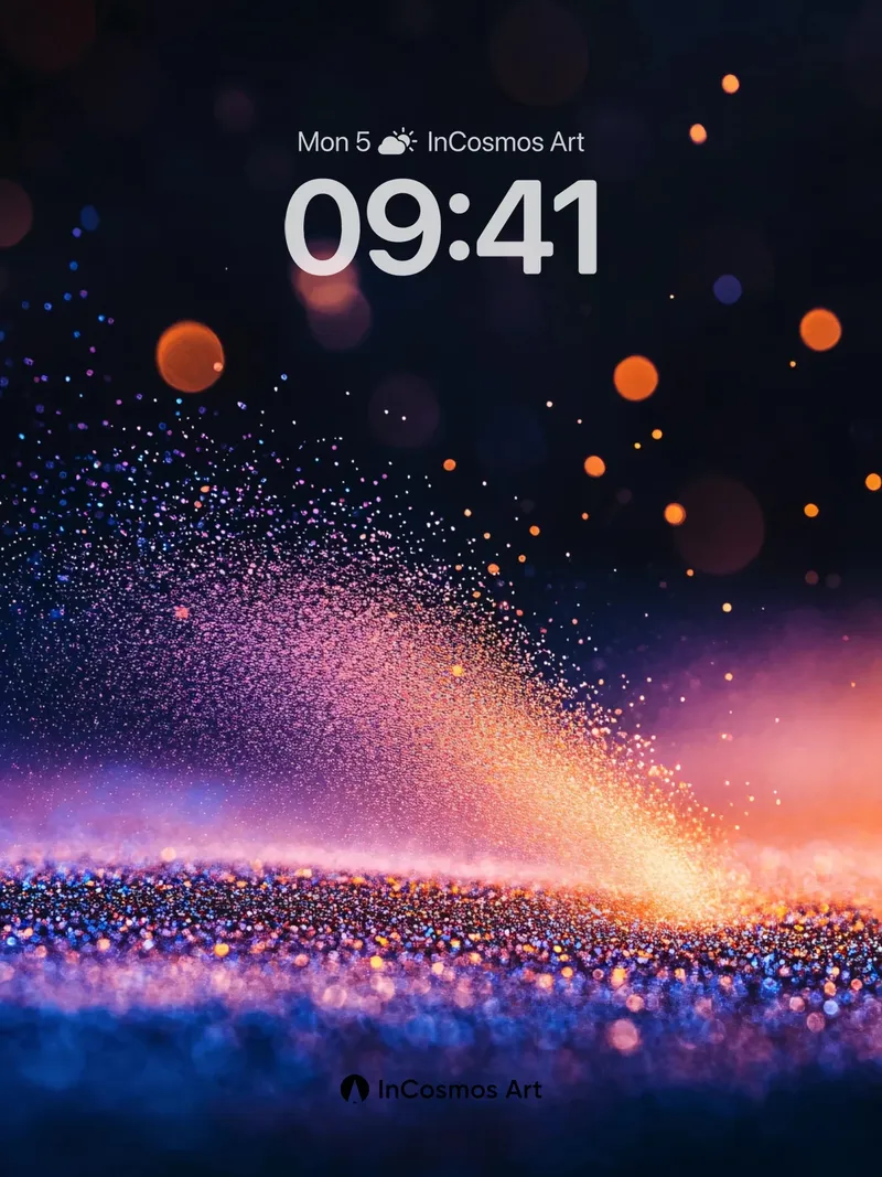 Cosmic Dust Wallpaper with Glowing Particles