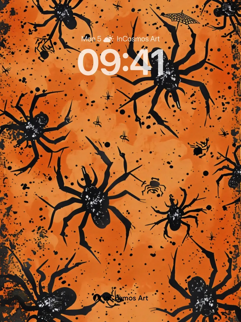Crawling Shadow Wallpaper with Spidery Hues