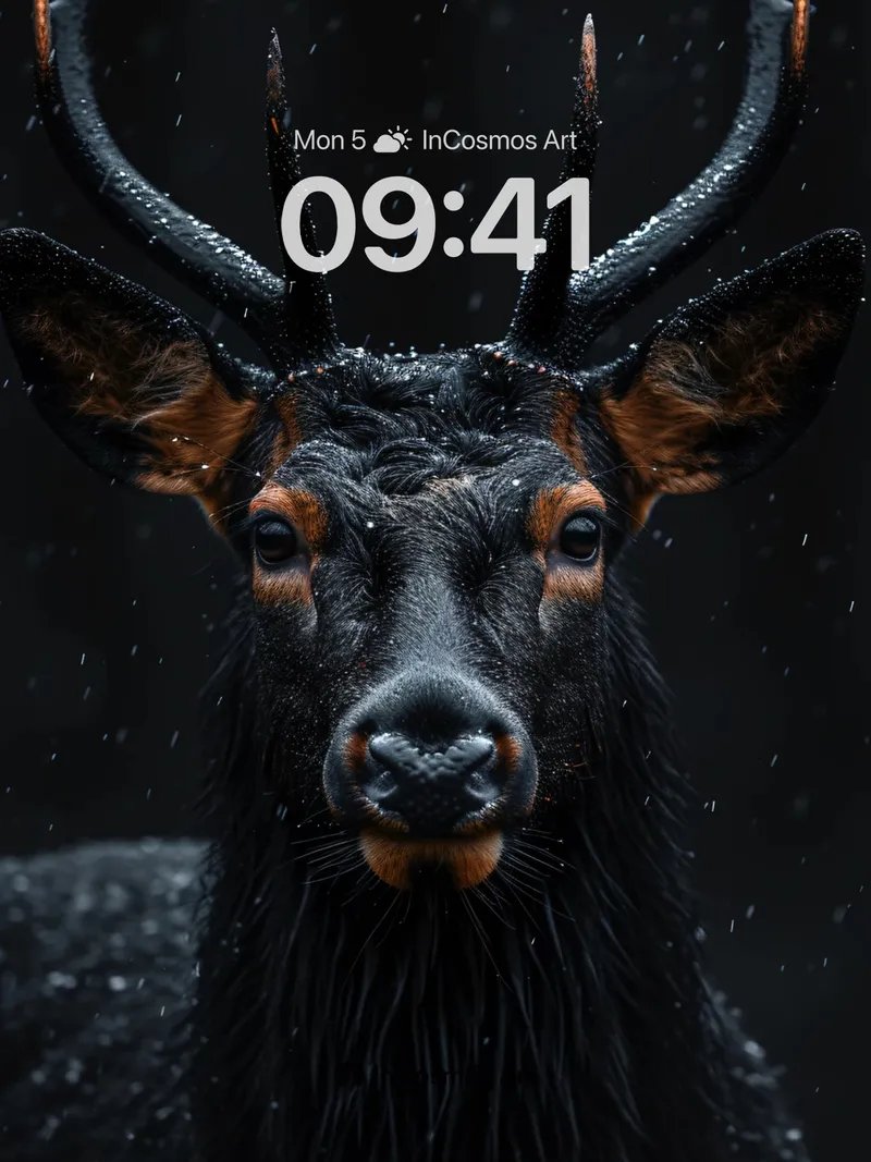 Nocturnal Majesty Wallpaper with Rain-Weave Texture