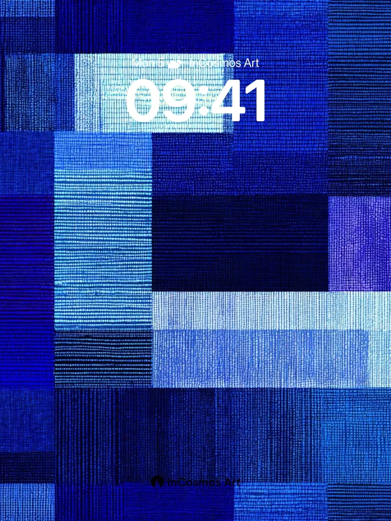 Deep Currents Wallpaper with Textured Blocks