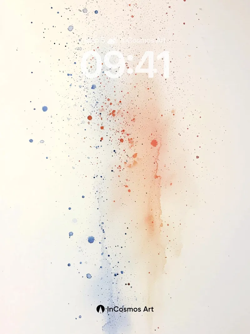 Floating Ink Explosion Wallpaper with Ethereal Trails