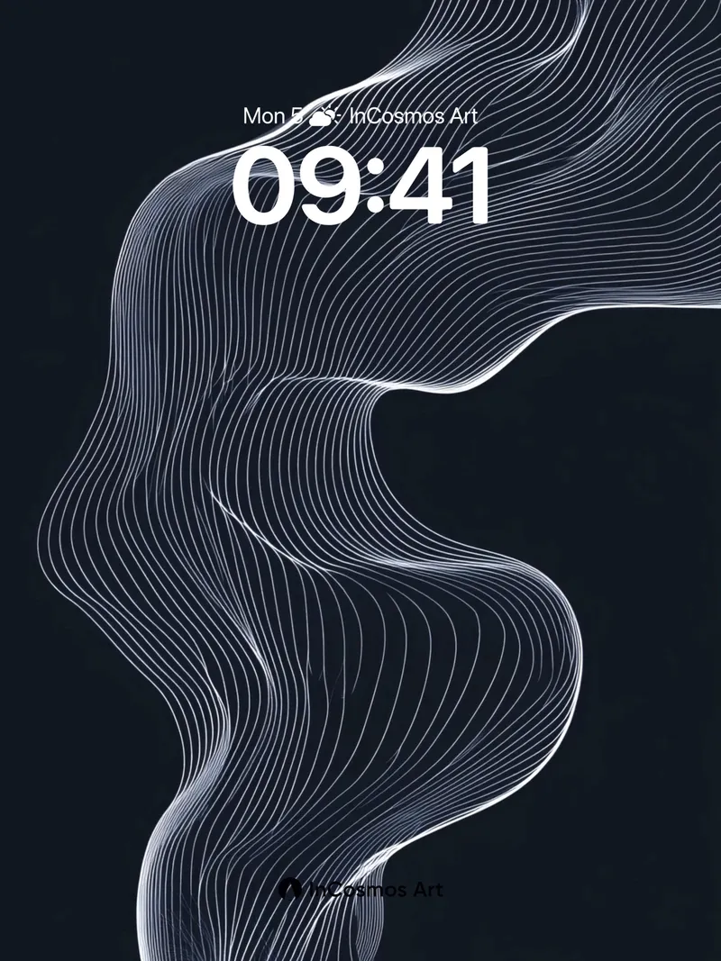Silken Flow Wallpaper with Ghost Lines