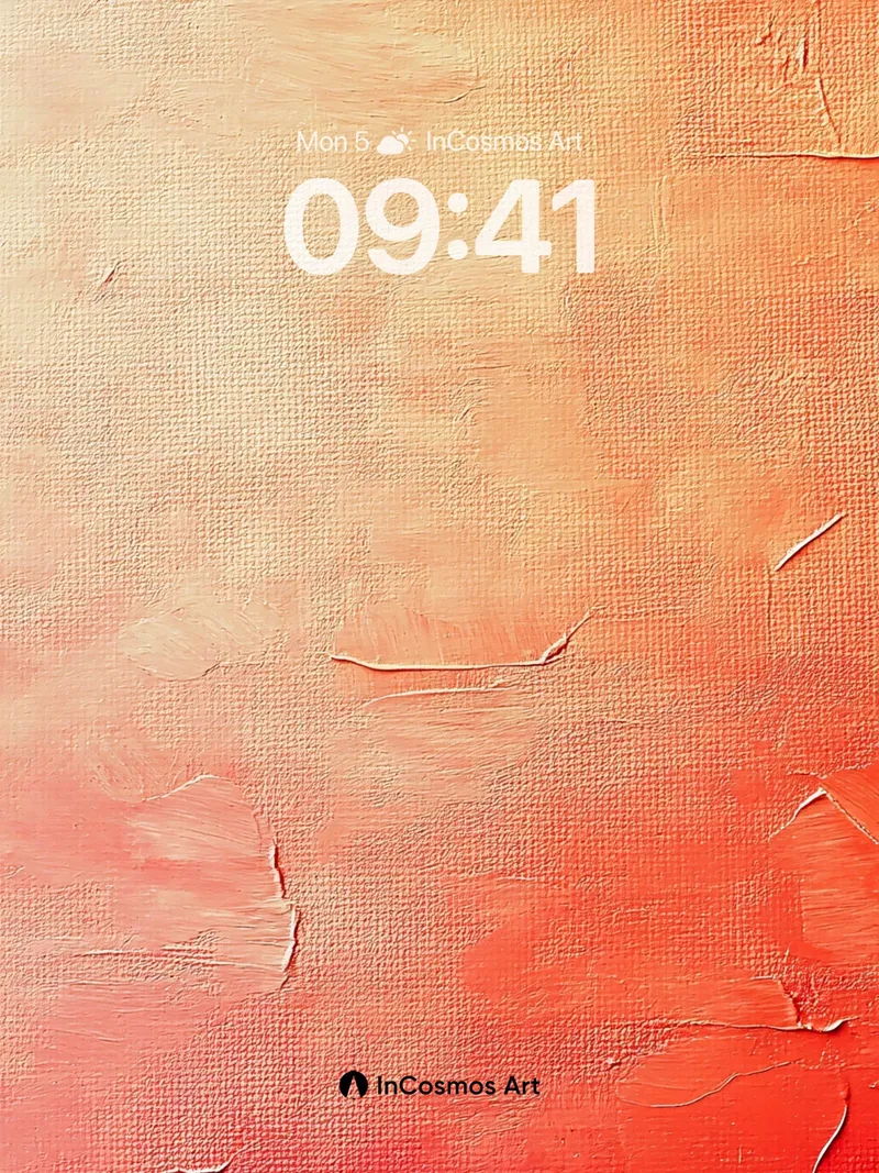 Warmth Hues Wallpaper with Textured Canvas