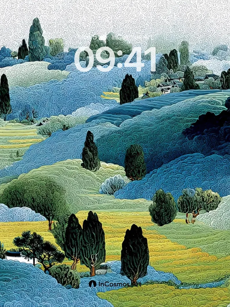 Serenity Valley Wallpaper with Rolling Hues