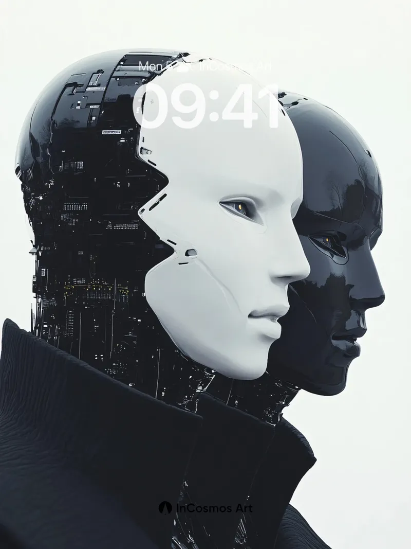 Silent Circuit Wallpaper with Dual Faces