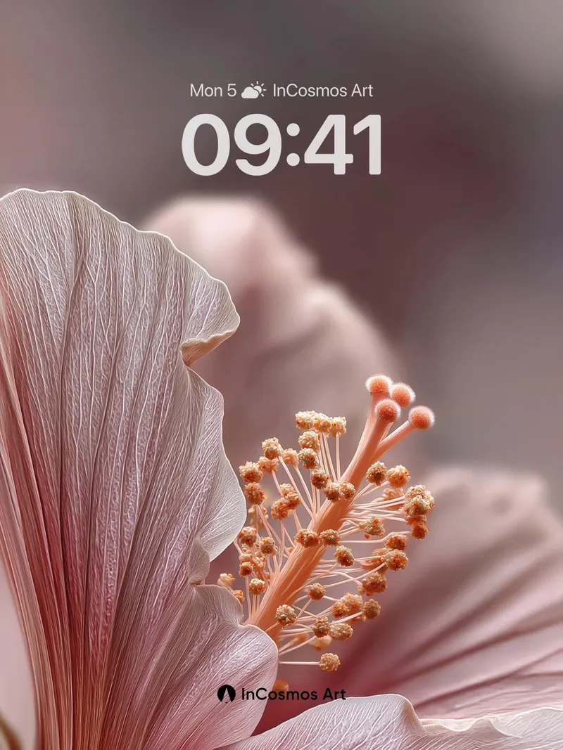 Silken Hush Wallpaper with Petal Veins