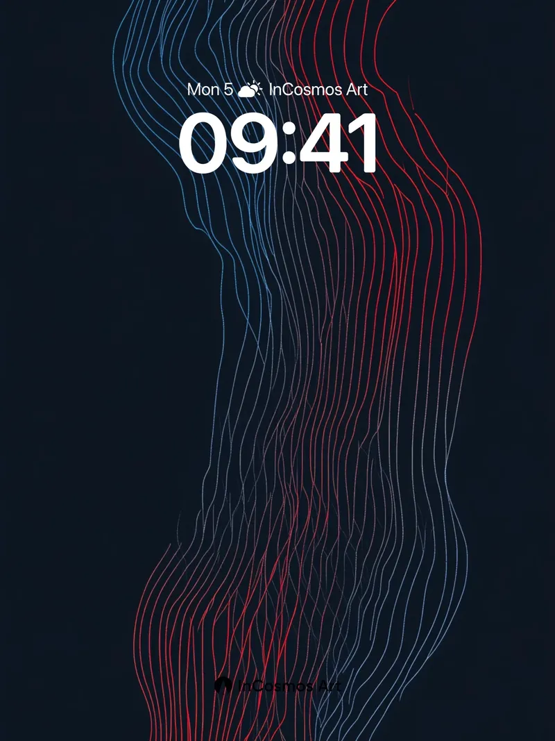 Neon Pulse Wallpaper with Woven Currents