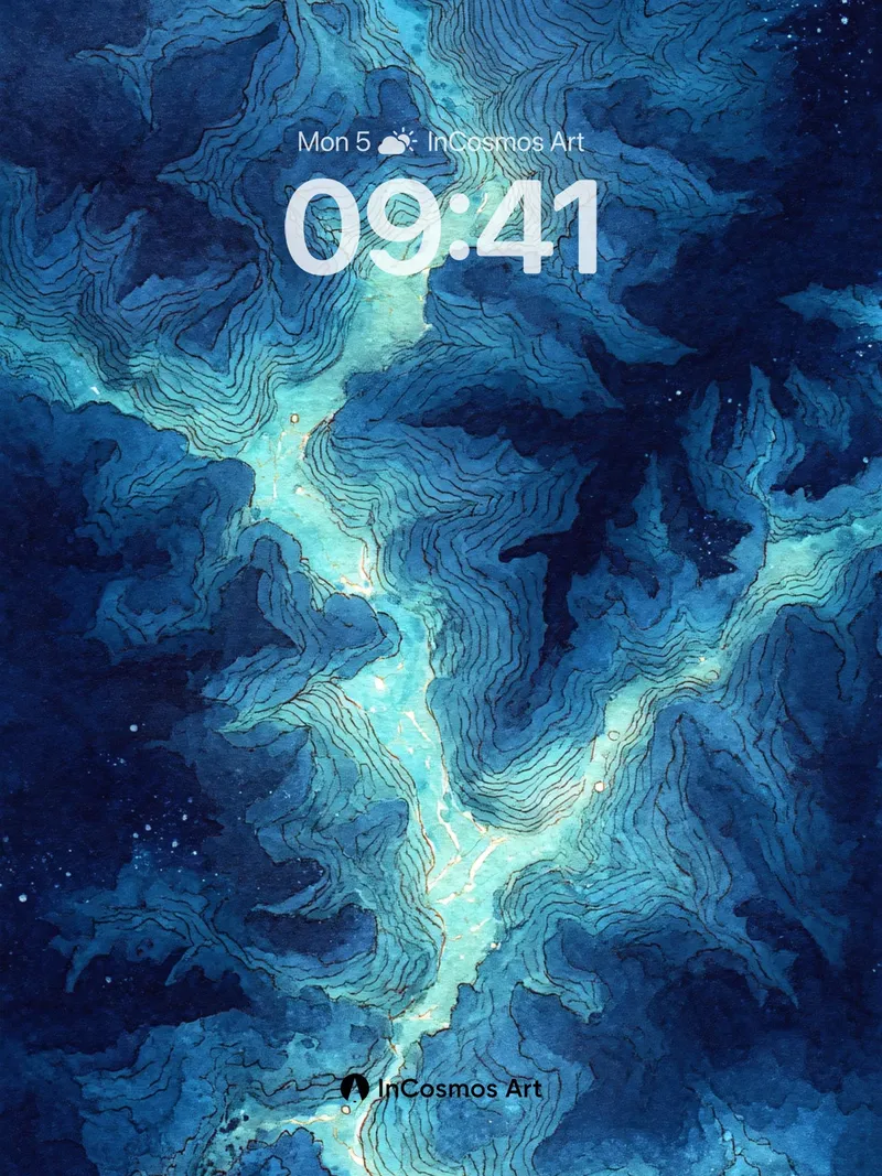 Cosmic Veil Wallpaper with Ethereal Lines