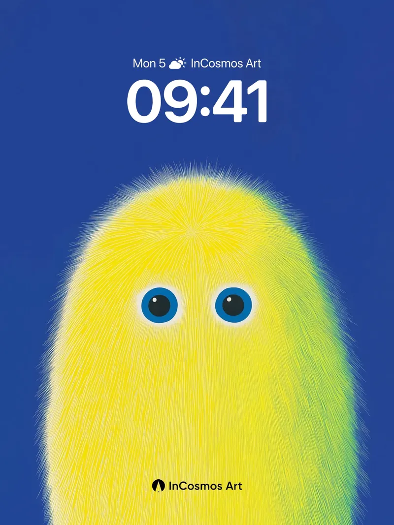 Fuzzy Glow Wallpaper with Electric Eyes