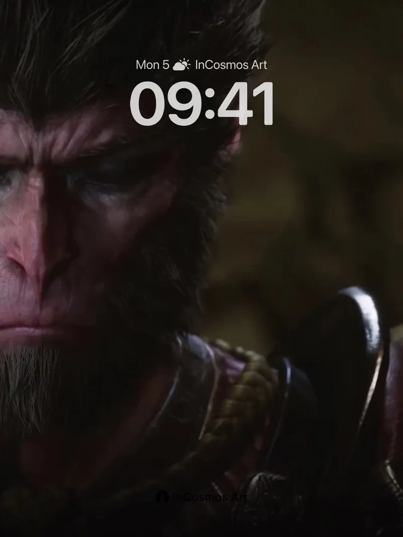 Shadowed Primate Wallpaper with Mythic Armor