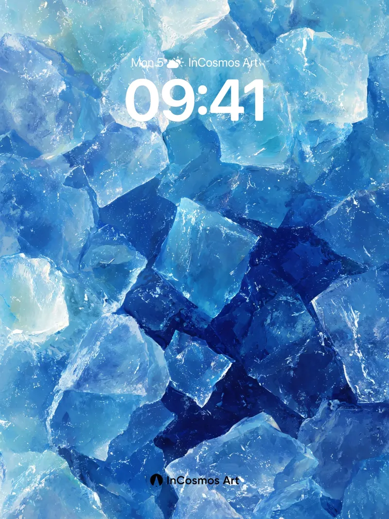 Cryo Prism Wallpaper with Frozen Light