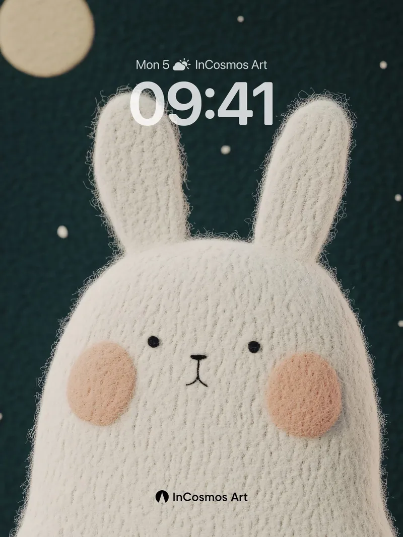 Moonlit Wool Wallpaper with Starlight Whispers