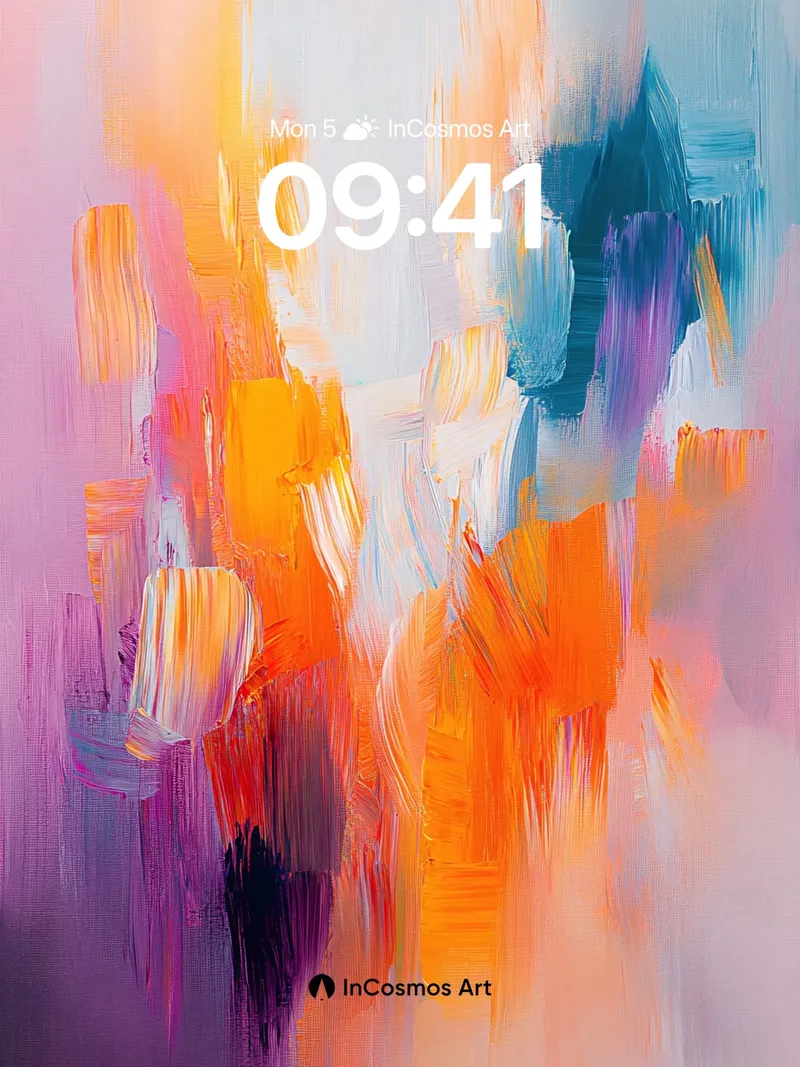 Crimson Pulse Wallpaper with Electric Brushstrokes