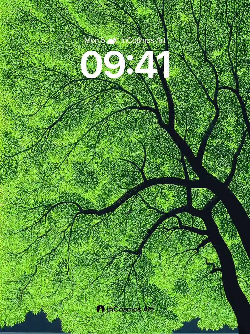 Serenity Under Canopy Wallpaper with Whispering Leaves