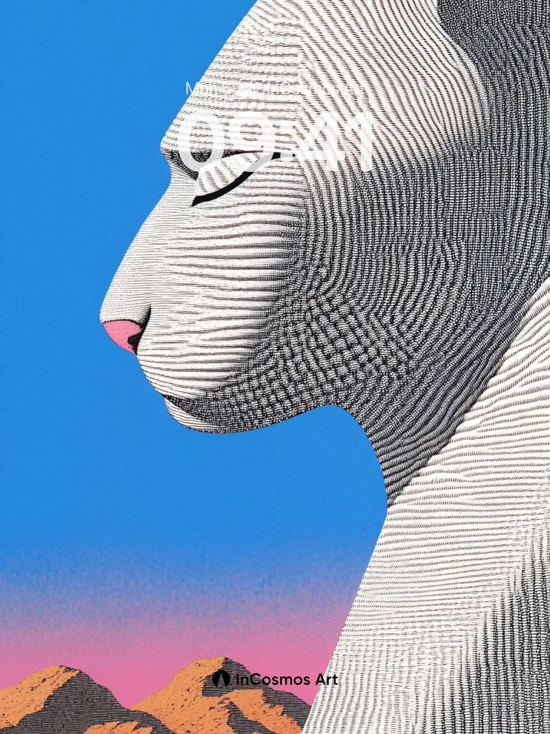 Serenity Striped Wallpaper with Desert Light