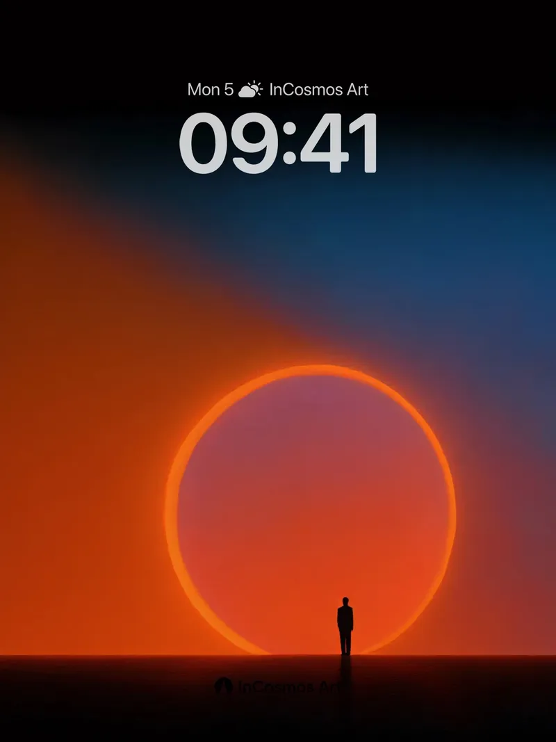 Solitary Horizon Wallpaper with Cosmic Ring