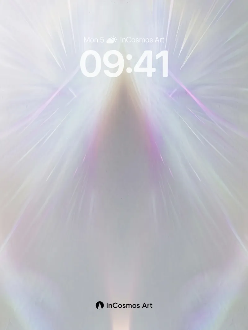 Luminous Prism Wallpaper with Ethereal Light Trails