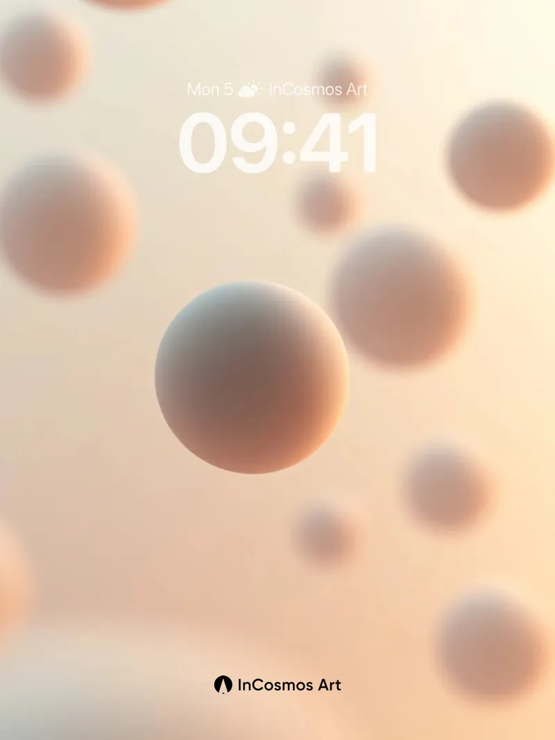 Serene Sphere Wallpaper with Floating Light