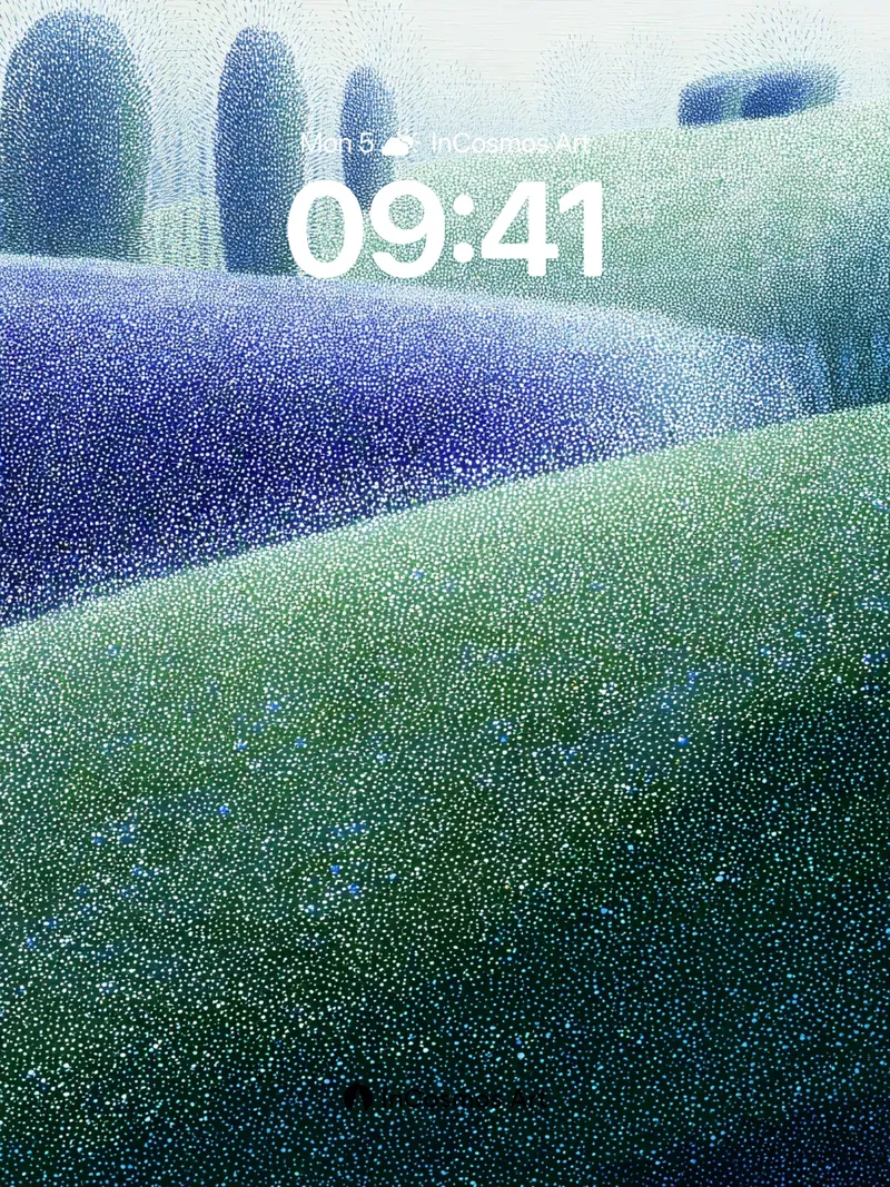 Mist-Woven Fields Wallpaper with Starlight Texture