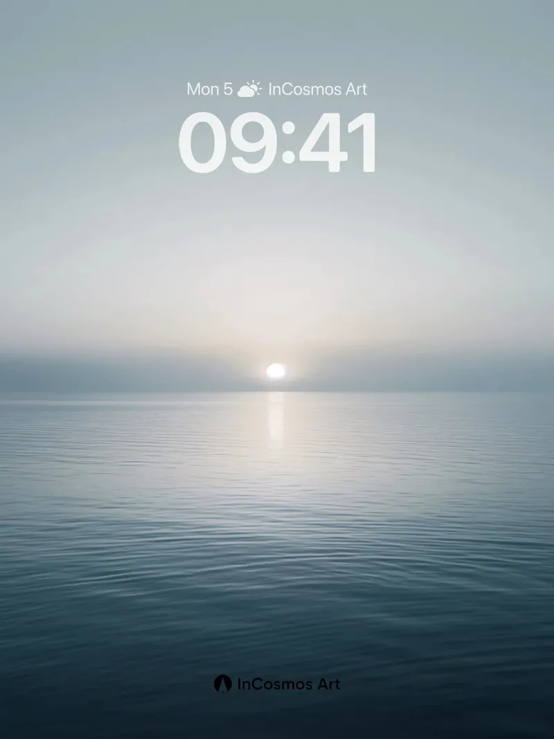 Serenity Horizon Wallpaper with Sunlit Stillness