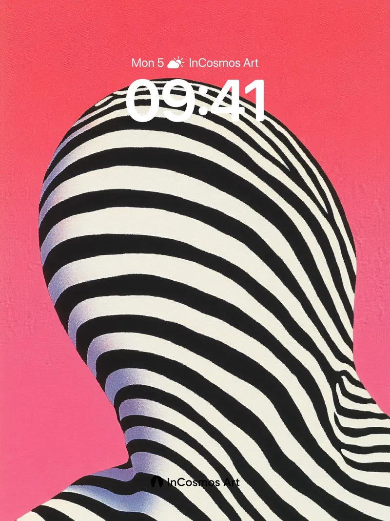 Optical Pulse Wallpaper with Woven Illusion