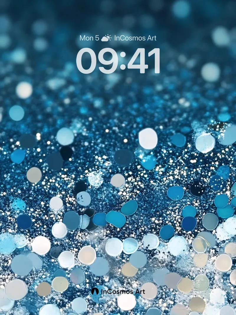 Frosted Nebula Wallpaper with Shimmering Particles