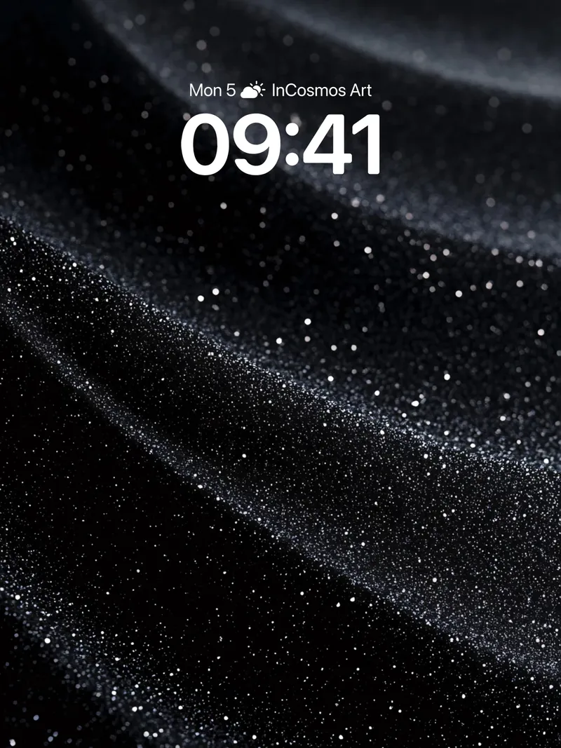 Cosmic Drift Wallpaper with Starlit Waves