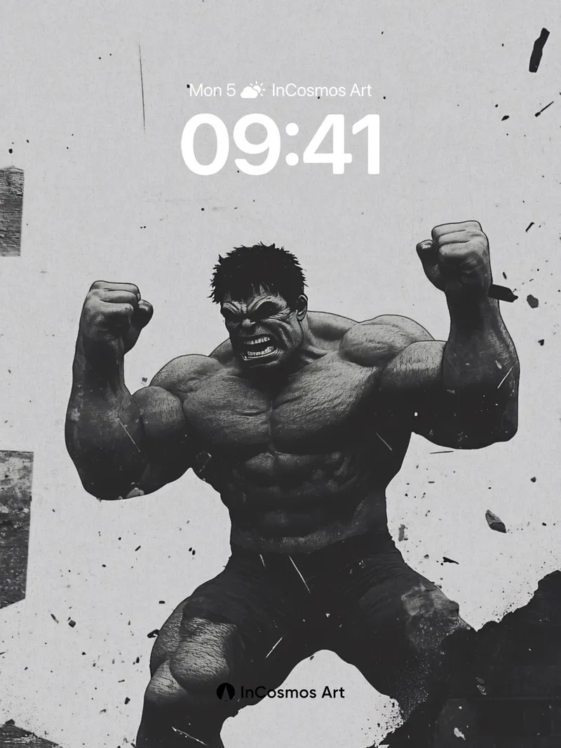 Rage-Forged Hulk Wallpaper with Shattered Sky