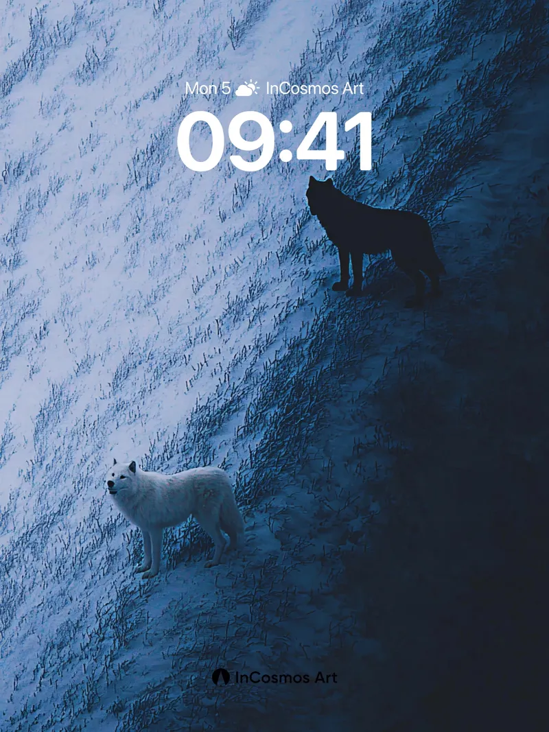 Shadowed Duet Wallpaper with Arctic Silence