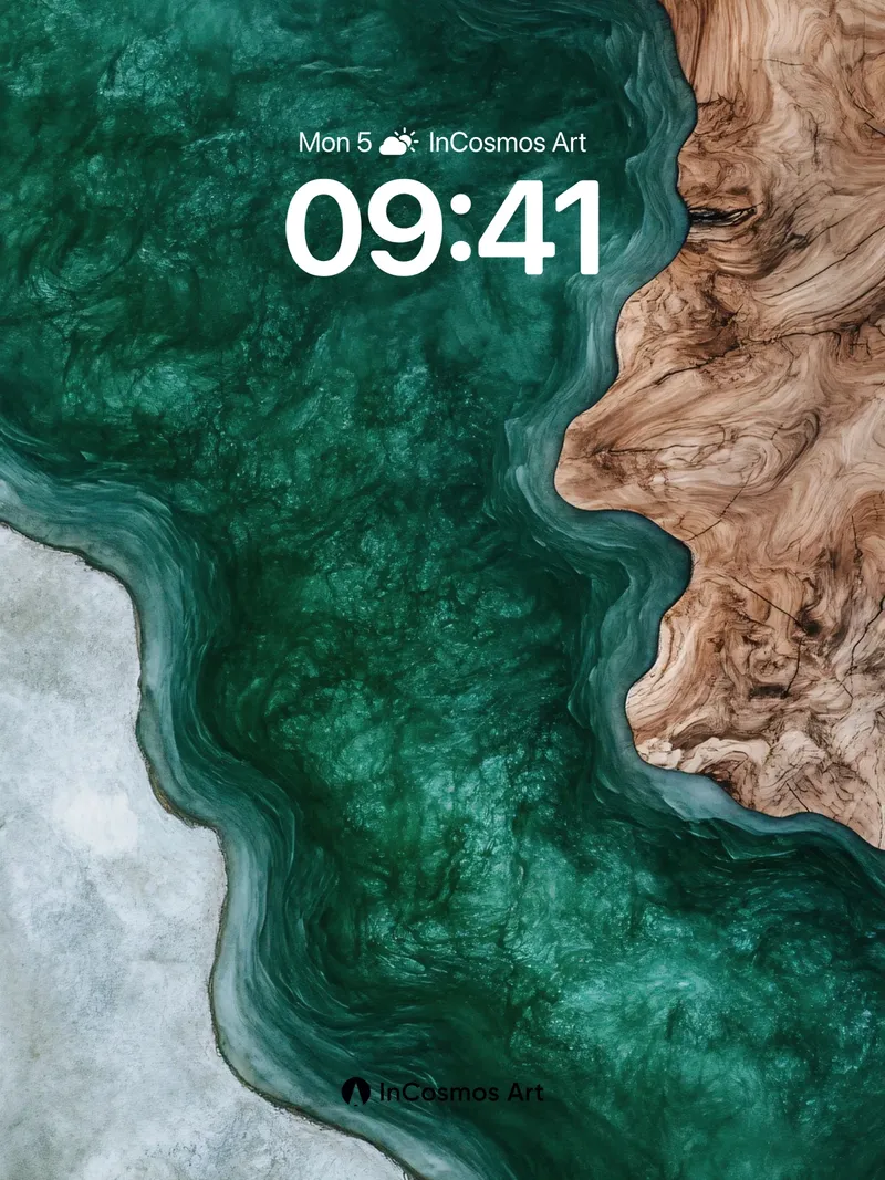 Emerald Vein Wallpaper with Earth's Pulse