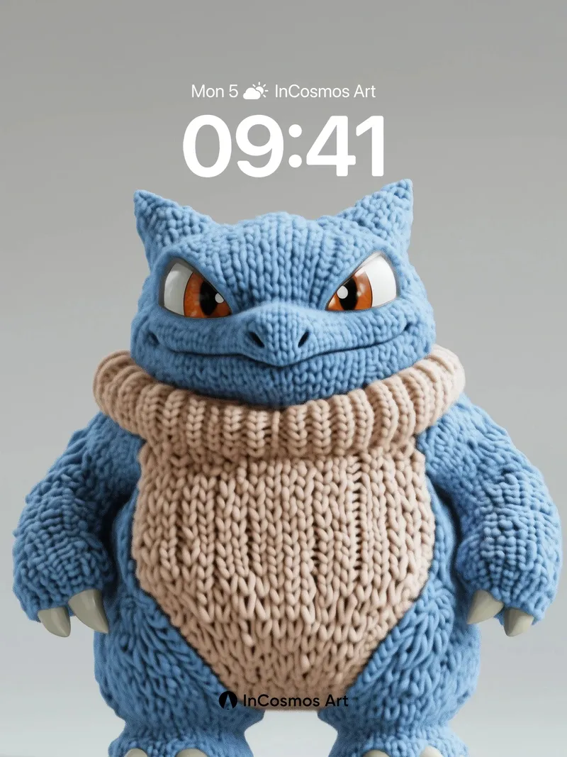 Knitted Beast Wallpaper with Cozy Texture