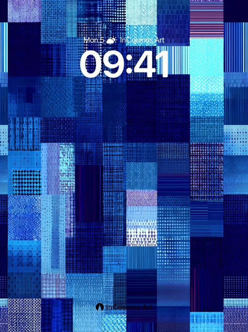 Electric Tapestry Wallpaper with Digital Weave