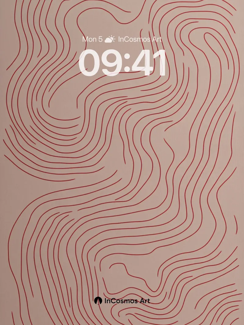 Serpentine Contour Wallpaper with Subtle Depth