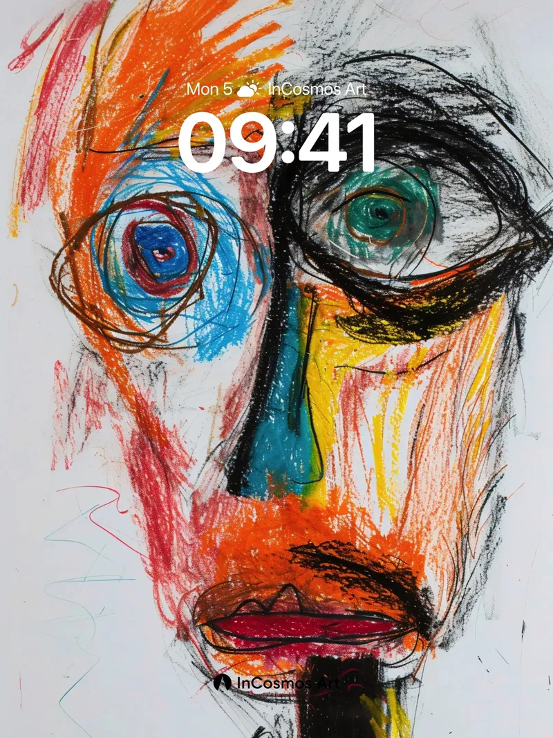 Fractured Gaze Wallpaper with Chromatic Storm