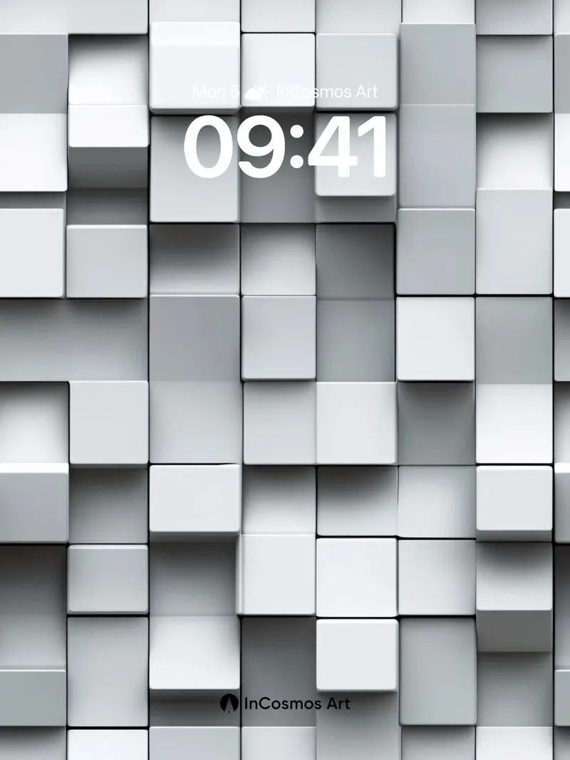 Silent Grid Wallpaper with Shifting Light