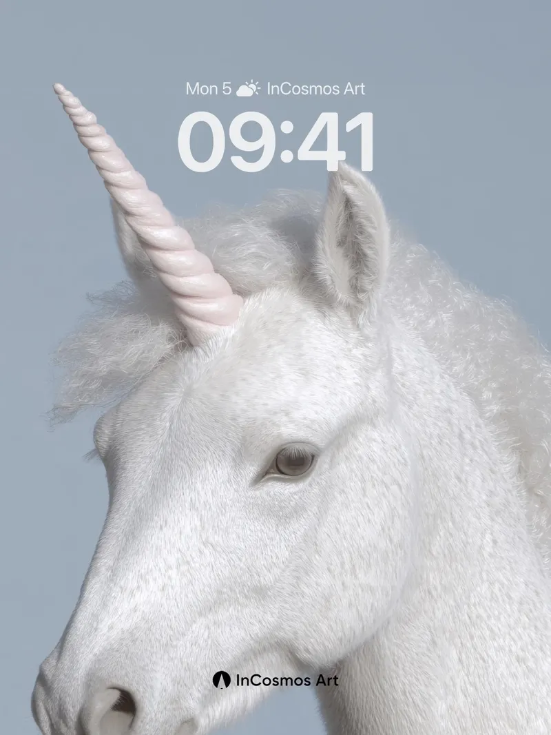Serenity Unicorn Wallpaper with Icy Horn