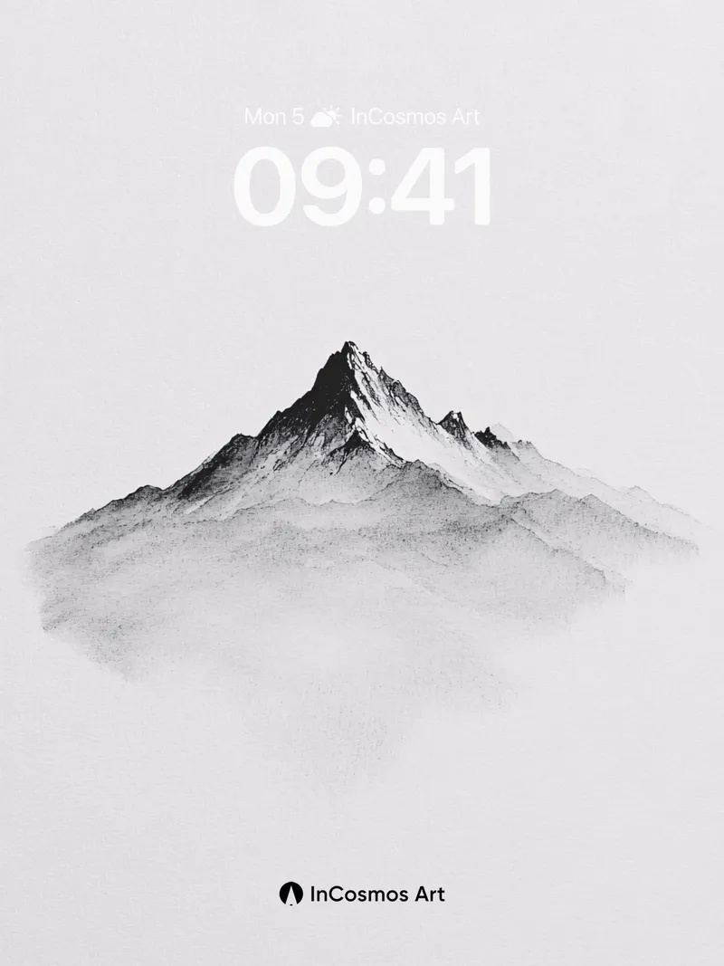 Serenity Peak Wallpaper in Misty Silence
