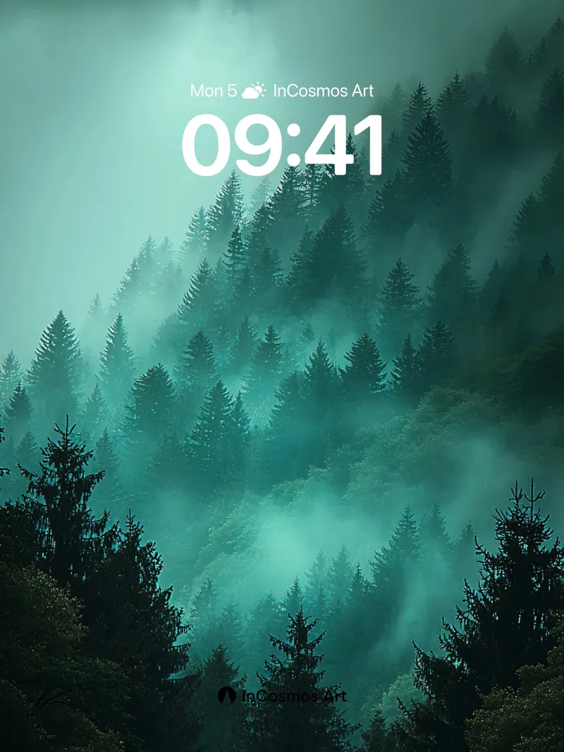 Ethereal Forest Wallpaper with Whispering Mist