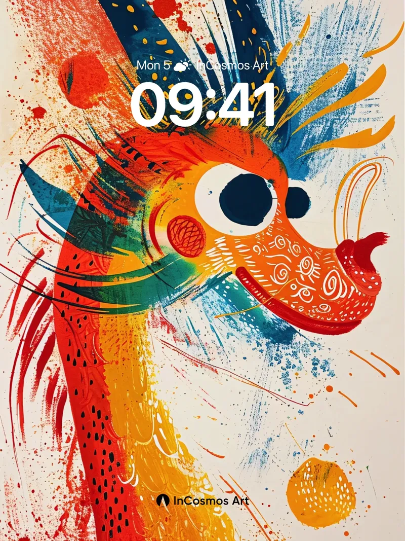 Fiery Whimsy Wallpaper with Dragon's Breath