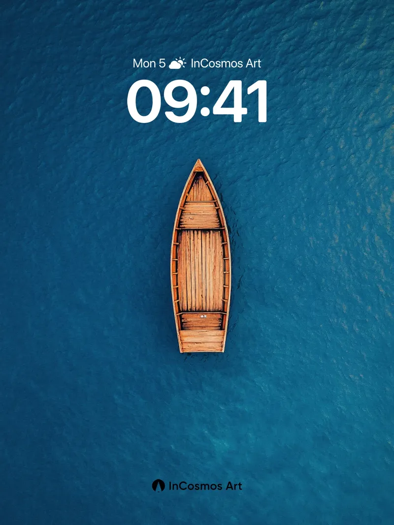 Serenity Drift Wallpaper with Wooden Solitude