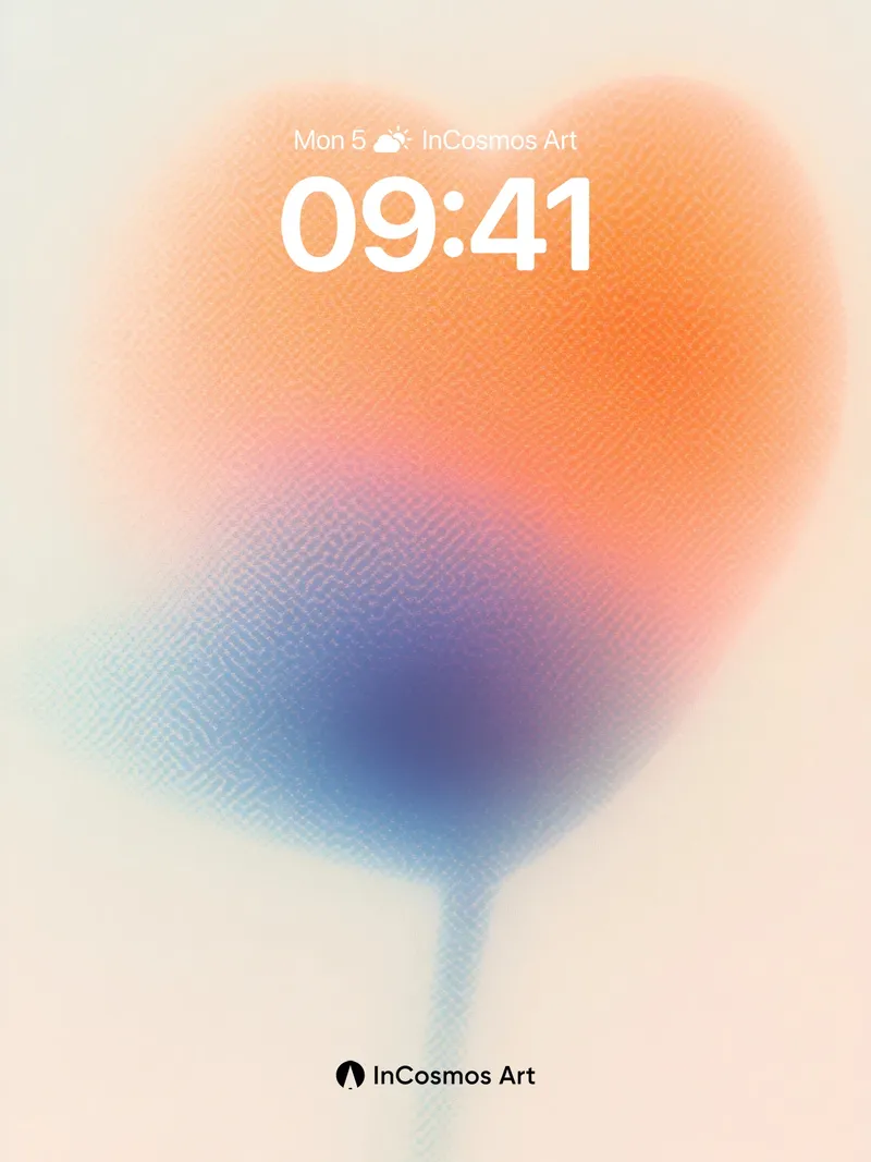 Hazy Heart Wallpaper with Gradient Bloom