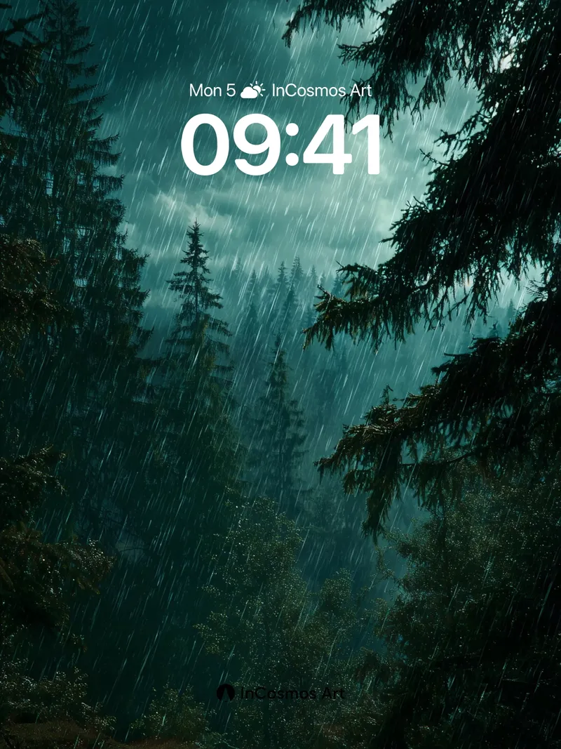 Whispering Rainforest Wallpaper with Emerald Veil