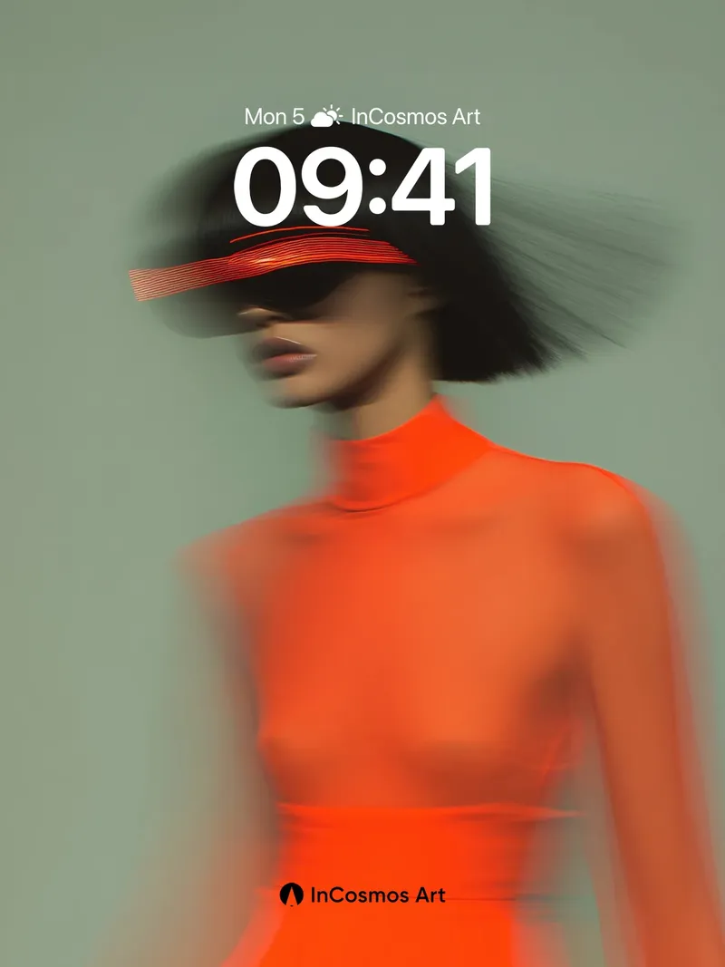 Neon Pulse Wallpaper with Motion Blur