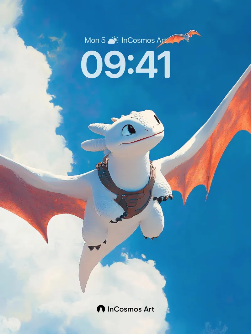 Skyward Glide Wallpaper with Ethereal Wings