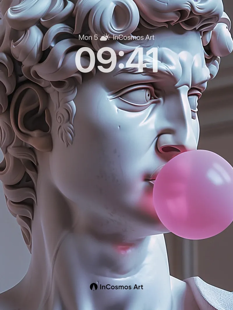 Sculpted Playfulness Wallpaper with Bubble Gum